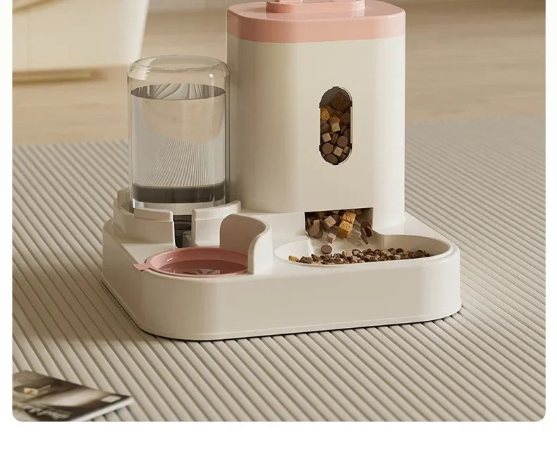 New Automatic 2 in 1  Feeder and Water Dispenser Pet Bowl  Food Bowl Feeding Watering Pet