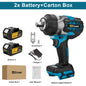 Gisam 2800N.M Brushless Electric Wrench 1/2 Inch Impact Wrench Electirc Screwdriver Drill Compatible with Makita 18V Battery Pin