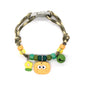 Fashion Colorful Pet Braided with Bells Cat Neck Chain Adjustable Cat Puppy Collar Chihuahua