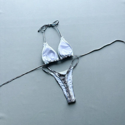 Plaid Print Bikinis Sexy Women Swimsuits Female Swimwear 2026 Micro Bikini Set Bathing Suit Swimming Suits Beachwear Biquini