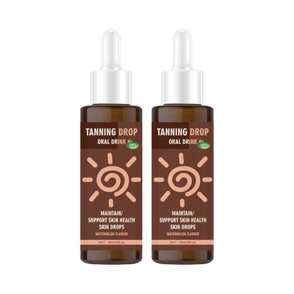 Vegan Sugar-Free Tanning Drink 60ml Natural Oral Drops Watermelon Flavor Sun-Kissed Glow Boost from Within Skin Care
