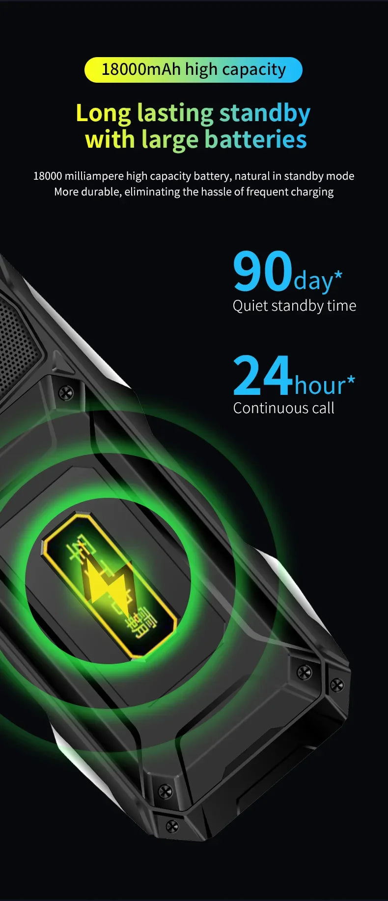 YEEMI Q9 GSM 2G&4G Network Mobile Phone 2G 4SIM 4G 2SIM Cards Rugged Bar Cellphone 3.5“ HD Display Big Battery Loud Sound Phone
