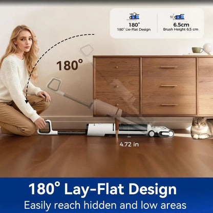 Redkey W15 Pro 3-in-1 Cordless Wet Dry Vacuum Cleaner Self-Cleaning 55°C Drying 180° Lay-Flat Dual-Sided Edge Cleaning 22kPa