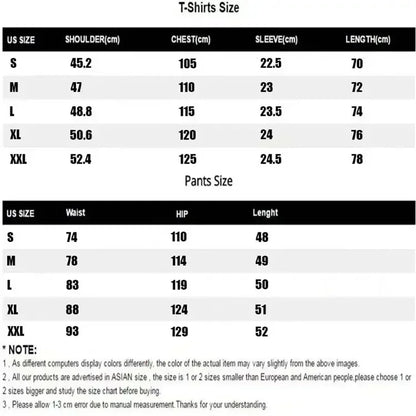 Men's Two-piece Sportswear Short Sleeved T-shirt and Pants Set Running and Fitness Sportswear 2026 Summer Big Discount