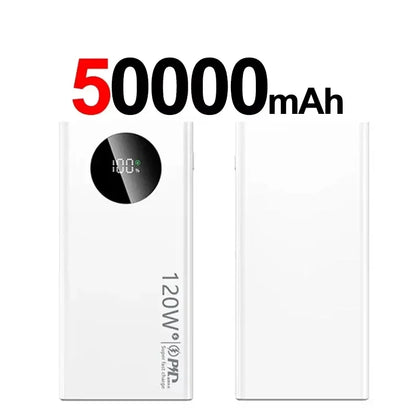 2027 Lenovo HOT CCC 500000mAh PowerBank 120W Super Fast Charging PD20W LED Digital Display Battery Suuply For iPhone17  Xiaomi