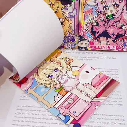 Creative Nail Art Stickers, Featuring Fashionable Girls with Beautiful and Cute Hands, Fun Children's Material Stickers, Witch Dress-Up Girl-Themed High-Appearance Cute Handbook Stickers, and Interesting Children's Material S
