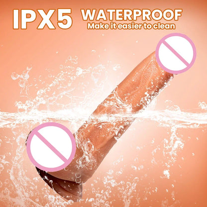 Telescopic Female Vibrator Dildo with Remote APP Control Heating Realistic Large Penis Massager Masturbator Sex Toy for Women