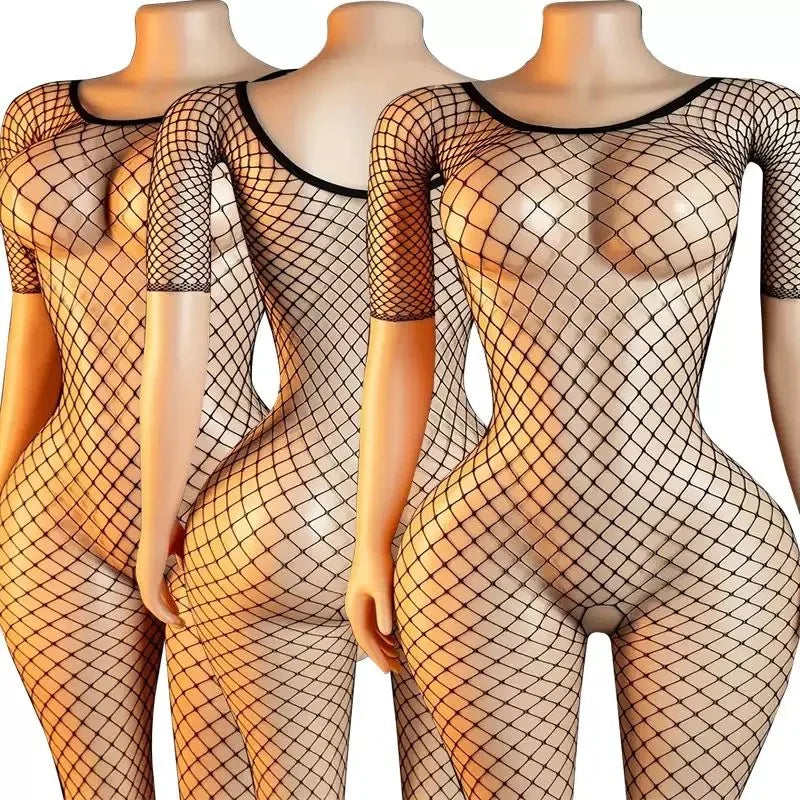 Fishnet Bondage Bdsm Body Stockings Crotchless Transparent Porn Toys Sexy Women's Lingerie Adult Sex Goods Erotic Game Costumes