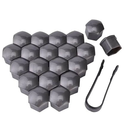 17mm/19mm/21mm 20Pcs Car Wheel Nut Caps Protection Covers Caps Auto Hub Screw Cover Black Car Tire Bolt Nut Cap Tyre Decoration