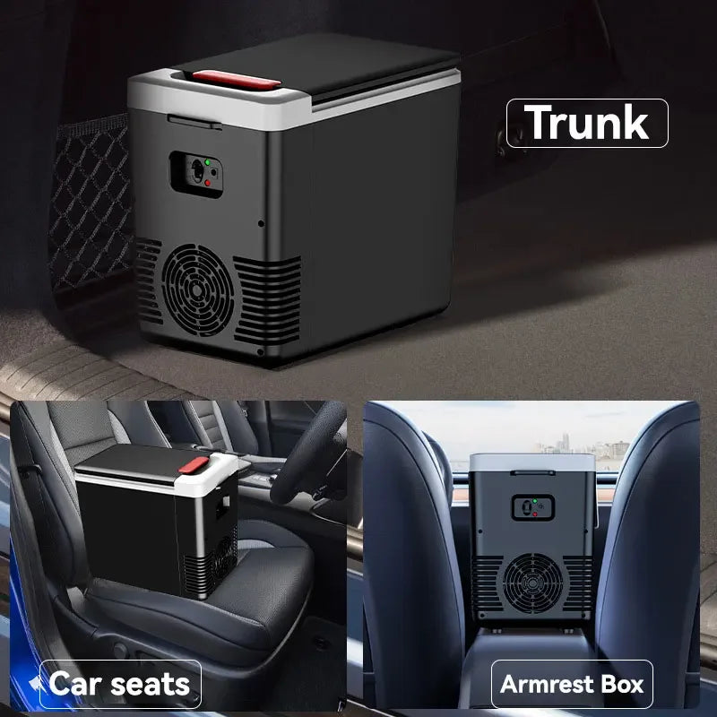3-in-1 10L Portable Fridge12V/220V Car Home Mini Refrigerator Compact Cooler Warmer for Travel, Office, Dorm