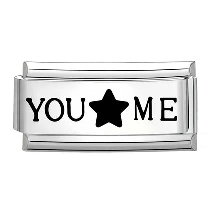 Laser Engraving Piano Heart Star Wings NO.7 Lips Italian Charm Links Fit 9mm Bracelet Stainless Steel Men Women DIY Making Gifts