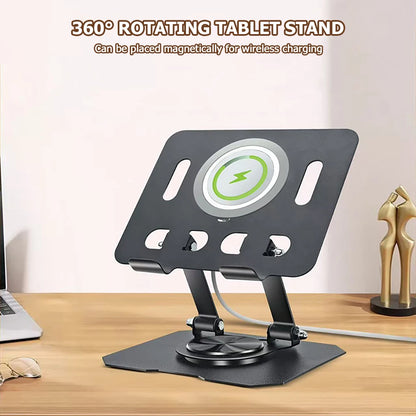 360° Rotatable Tablet Stand Adjustable Foldable Desktop Stand Holder Compatible For 4.7-10 Inch Ipad Pro/Air/Min Tablet Phone