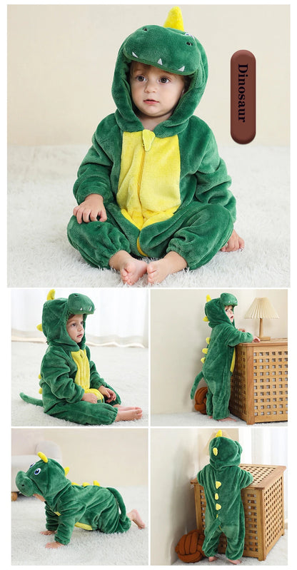 Baby Clothes Winter Pajamas Flannel Thermal Pijamas for Toddler Kids Boys Girls Squirrel Cow Onesies Infant Jumpsuit Pyjamas