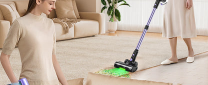 Cordless Vacuum Cleaner, 55Kpa/55Mins Vacuum Cleaners for Home, Anti-tangle Stick Vacuum with Self-Standing, Wall Mount Charging