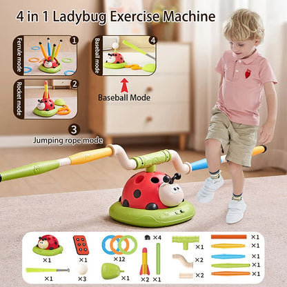 4 Styles Ladybug Sport Entertainment Baseball Toy Game Rope Skipping Machine Ferrule Jump Rocket Launcher Outdoor Play For Boy