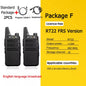 Retevis RT622 Mini Walkie Talkie 2pcs PMR446 Portable Two-way Radio PTT Walkie Talkies Communication Radio for Restaurant Hotel