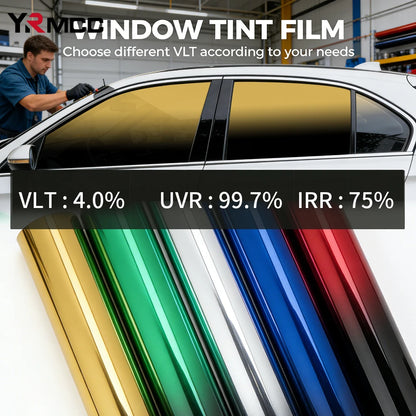 50cmx300cm Window Tinting Film for Car Glass Shading Anti-UV Protection Tinted Window Film Heat Insulation Automotive Insulfilm