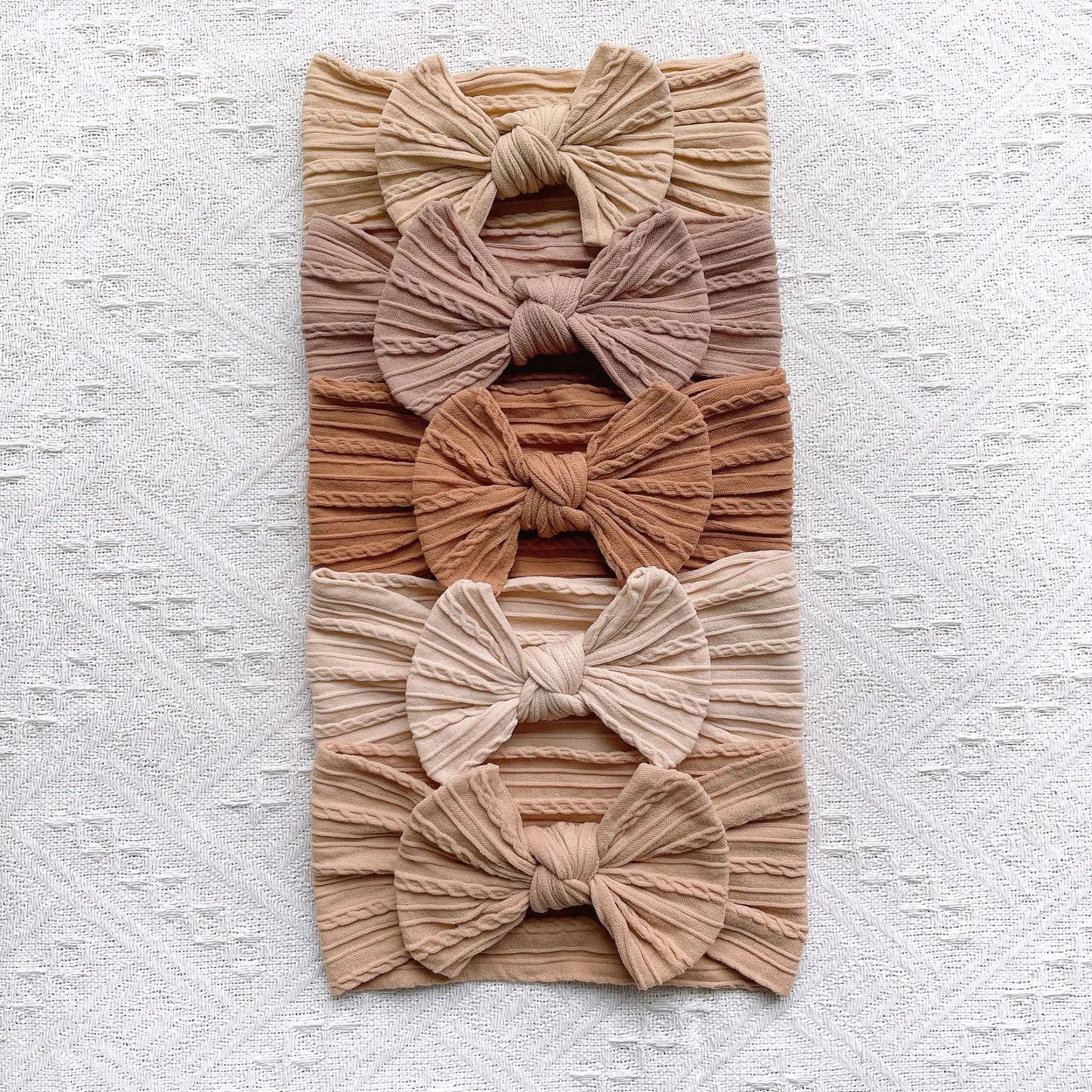 5 Cute Bow Baby Headbands Soft Elastic Hairbands for Girls Newborn Infant Head Scarves Baby Hair Accessories