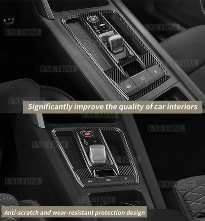 For Cupra Formentor 2020 2021 2022 2023 2024 2025 2026 Seat Leon MK4 Cupra Leon Carbon Fiber Style Automatic Car Gear ABS Trim