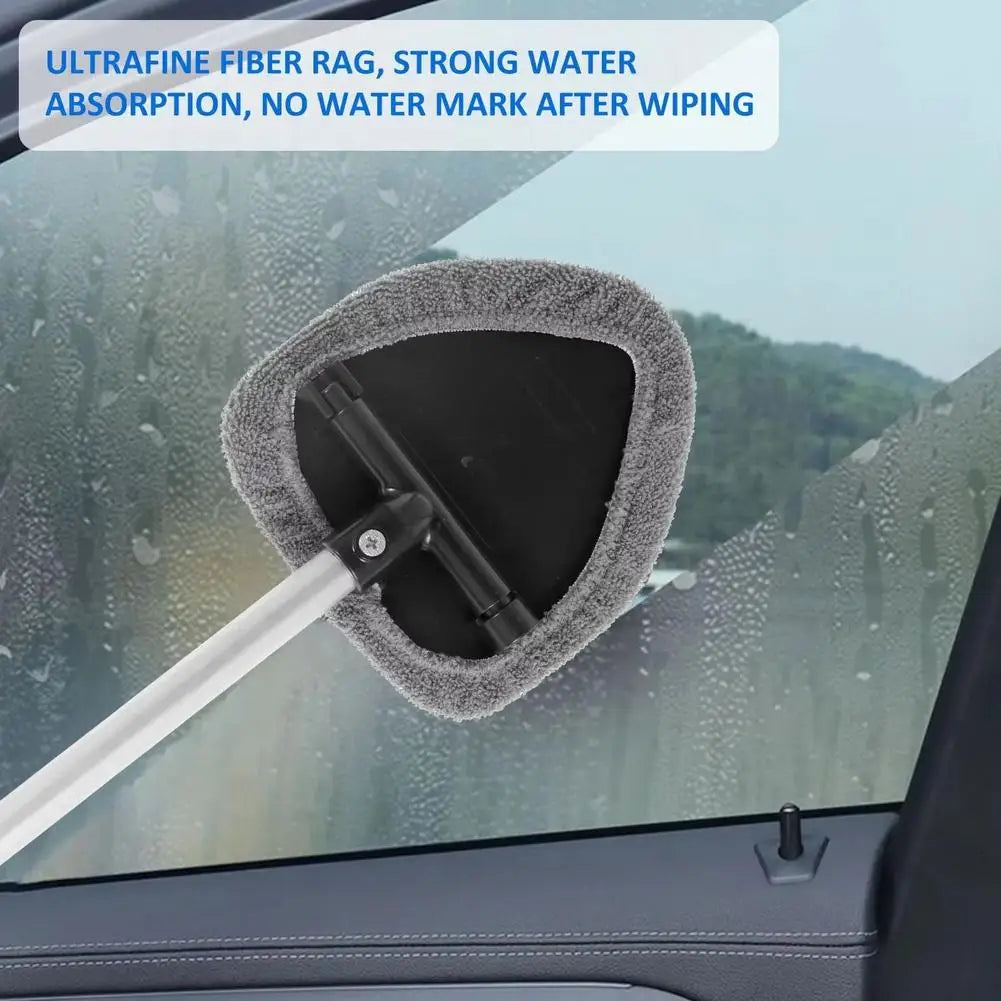Telescopic Car Window Windshield Cleaning Brush Set Microfiber Window Glass Cleaner Car Window Cleaner Scraping Mist Eliminator