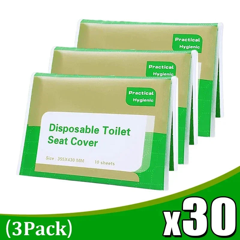 Portable Disposable Toilet Seat Cover Travel Camping Hotel Bathroom Accessories Degradable Waterproof Soluble Water Toilet Mats