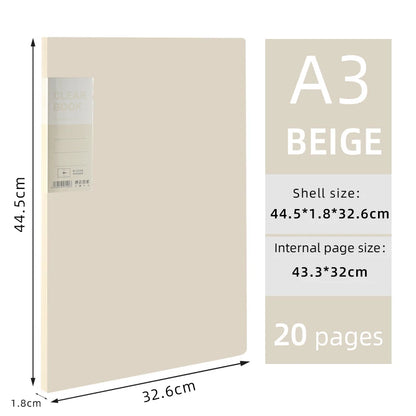A3 Side-Entry Art Portfolio for Students - Painting Folder, Poster, Sketch Paper, Insert Pockets, Certificate Holder 20-60Pages