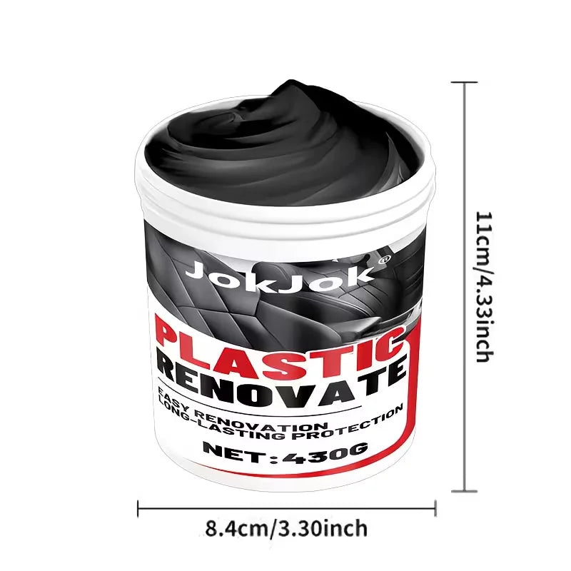 Car Plastic Shine Paste - Multi-Purpose Interior And Exterior Trim Renewal Wax, Helps Restore Glossy End for Doors, Dashboards