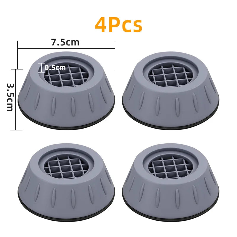 1/2/4pcs Anti Vibration Feet Pads Rubber Legs Slipstop Silent Skid Raiser Mat For Washing Machine Support Dampers Stand Accessor