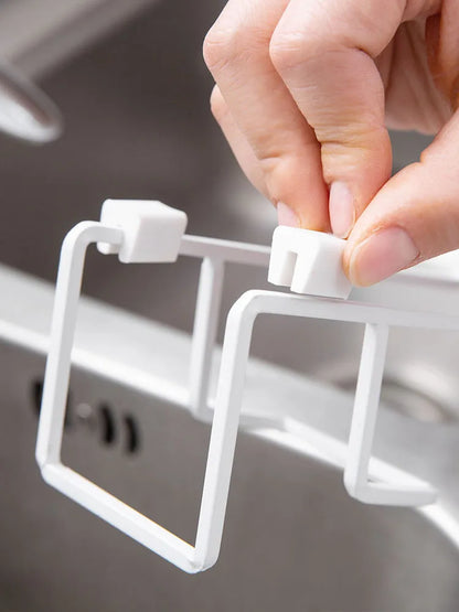Durable Sink Caddy Sink Sponge Holder Small Kitchen Bathroom Metal Organizer Liquid Dish Drainer Faucet Rack Shower Convenient