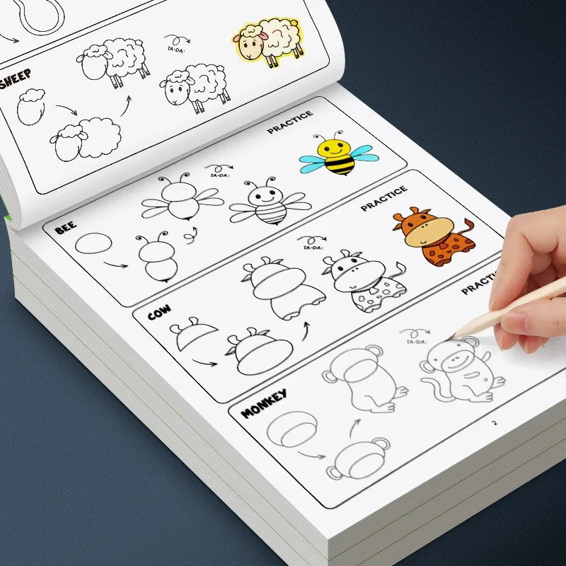 How to Draw Animals Step-by-Step Drawing Book- Learning Painting , Perfect for Creative Writing & Color Kids Drawing Book