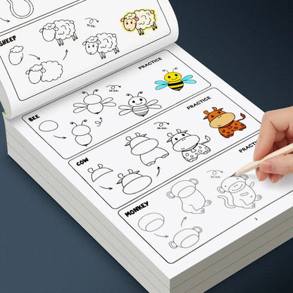 How to Draw Animals Step-by-Step Drawing Book- Learning Painting , Perfect for Creative Writing & Color Kids Drawing Book