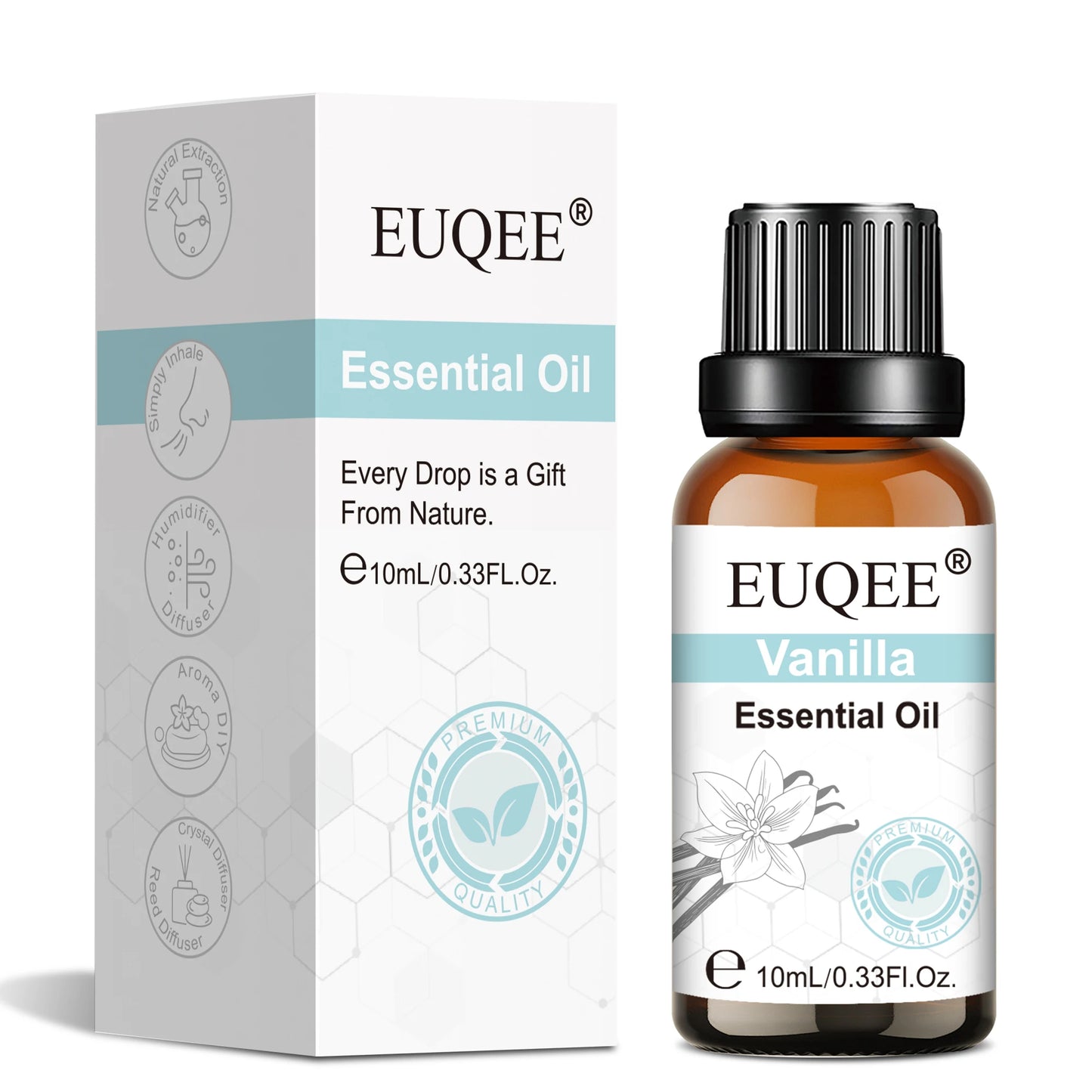EUQEE 1PCS 10ml/30ml/100ml Aromatherapy Essential Oil For Diffuser-Vanilla Rose Sandalwood Eucalyptus Lavender Essential Oils