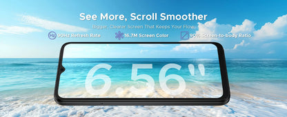 DOOGEE Note56 Plus Smartphone Android 16 48GB+256GB 6150mAh Large Battery 6.56'' 90Hz Display UNISOC T7225 50MP Camera NFC