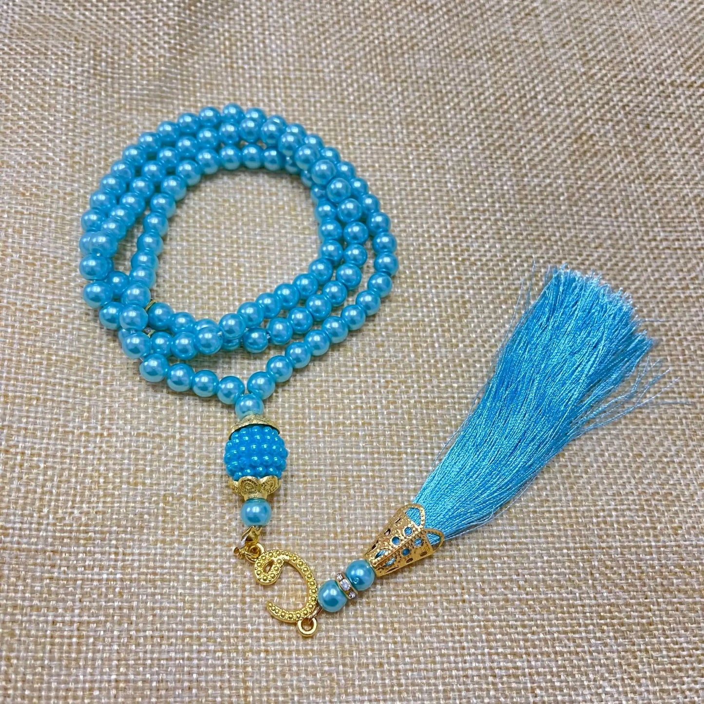 Muslim 99 Prayer Beads Tasbih Rosary Bracelet Islamic Misbaha Pearl Beads Tassel Necklace Ramadan Eid Jewelry for Women Men