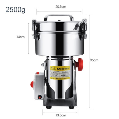 Electric Grain Mill Grinder Stainless Steel Pulverizer Powder Machine for Dry Herbs Grains Spices Cereals Coffee Corn 800G