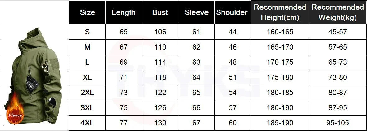 New Men's Winter Jacket Tactical  Sets Fleeced Sharkskin Windproof Waterproof Padding Suits Paintball Uniform Pockets Camo