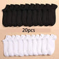 Summer Spring Unisex Solid Color Ankle Socks 10/20/40 Pairs Soft Lightweight No Show Sports Socks for Men Women Bulk Value Pack