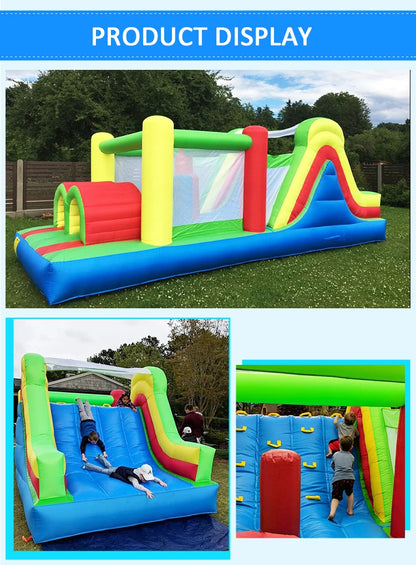 6.5*3*2.5m Giant Inflatable Jumping Castle Big Bounce House With Large Slide Trampoline Inflatable Bouncer Obstacle Slides