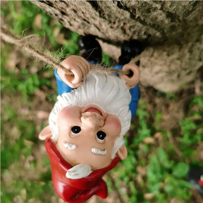 Garden Gnomes Dwarfs Climbing Ropes Resin Crafts Outdoor Yard Decor Art Statues Figurines Gift for Home Courtyard Lawn Ornament