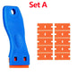 Two Cutting Plastic Razor Blade Scraper Non-Scratch Scraper Tool Kits for Cleaning Labels Glue Car Window Sticky Remover