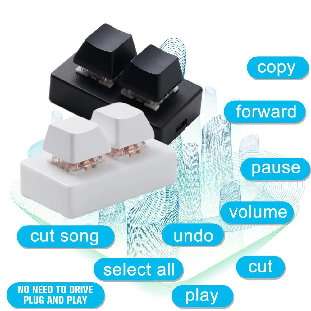 2-key Shortcut Keyboard Copy And Paste USB Custom Programmable Macro Mechanical Keyboard Hot Key Mouse