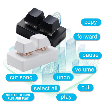 2-key Shortcut Keyboard Copy And Paste USB Custom Programmable Macro Mechanical Keyboard Hot Key Mouse