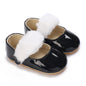 2025Black Fashion Newborn Party Princess Shoes  Boys And Girls' First Step Walking Shoes Rubber Soled Anti Slip Baby Shoes 0-18M