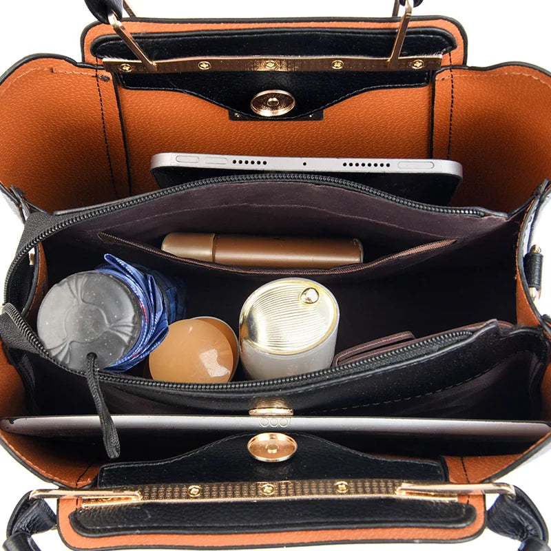 2026 Luxury Women Designer 3 Layers Shoulder Crossbody Sac Ladies Large Capacity Leather Handbags Shopper Brand Messenger Totes