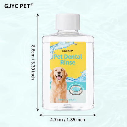 GJYC PET Concentrated Pet Mouthwash Oral Care Tartar Removal Fresh Breath Odor Eliminator Teeth Whitening For Dogs Cats