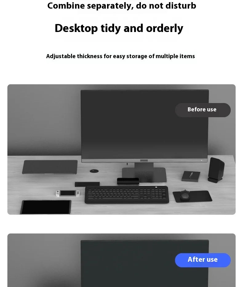 Vertical Laptop Stand Holder Adjustable Desktop Notebook Dock for Macbook iPad Phone Kindle Tablet 3In1 Storage Holder Support