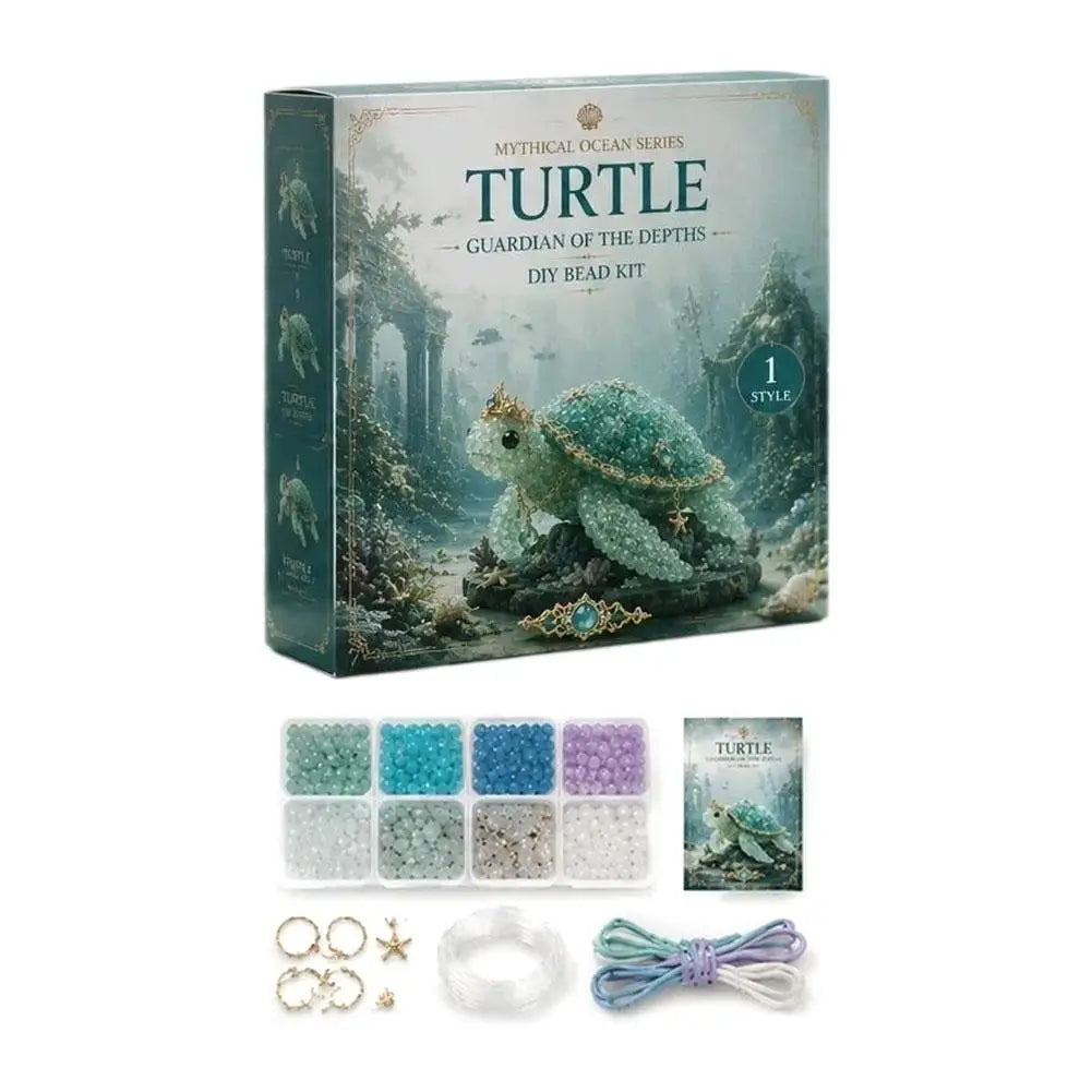 3D Ocean Animals DIY Beaded Craft Kit Beginner Friendly Handmade Marine Animal Bead Making Material Set
