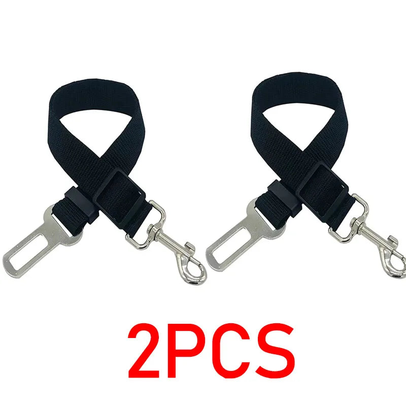 New Dog Car Belt Cat Car Seat Belt Pet Seat Vehicle Dog Harness Lead Clip Safety Lever Traction Dog Collars GXQ05