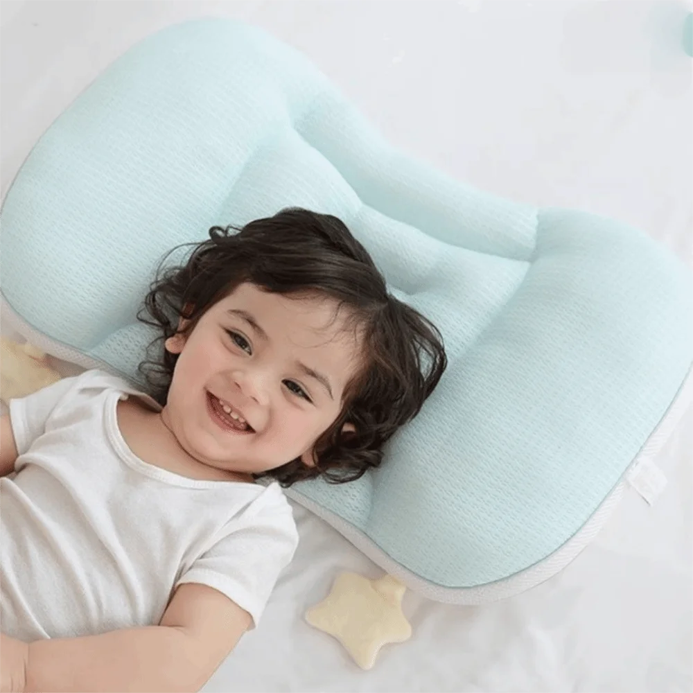 New Reversible Pillow Breathable Comfortable Newborn Pillow Green Soft Sleep Pillow Children