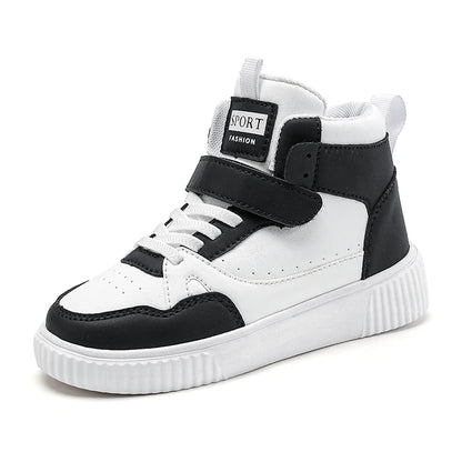 autumn boys sneaker high top children shoes luxury leather basketball shoes kids PU tennis sports shoes for boy size 28-39